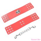 OHMAMA FETISH - RED HANDCUFFS WITH SNAP CLOSURE