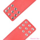 OHMAMA FETISH - RED HANDCUFFS WITH SNAP CLOSURE