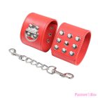 OHMAMA FETISH - RED HANDCUFFS WITH SNAP CLOSURE