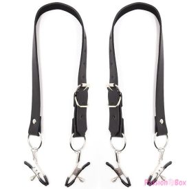 OHMAMA FETISH - CLITORIS CLAMPS WITH LEG STRAPS