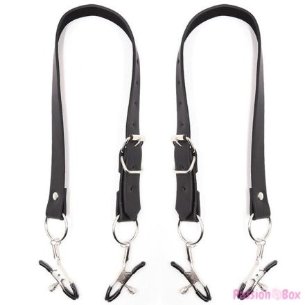 OHMAMA FETISH - CLITORIS CLAMPS WITH LEG STRAPS
