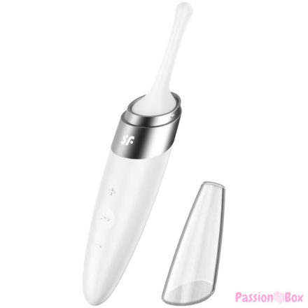 SATISFYER - TWIRLING DELIGHT CLIT TIP VIBRATOR WHITE