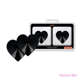 COQUETTE CHIC DESIRE - NIPPLE COVERS BLACK HEARTS
