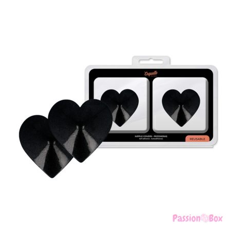 COQUETTE CHIC DESIRE - NIPPLE COVERS BLACK HEARTS