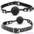 OHMAMA FETISH - SILICONE BALL GAG WITH LEATHER BELT (PADLOCK INCLUDED)