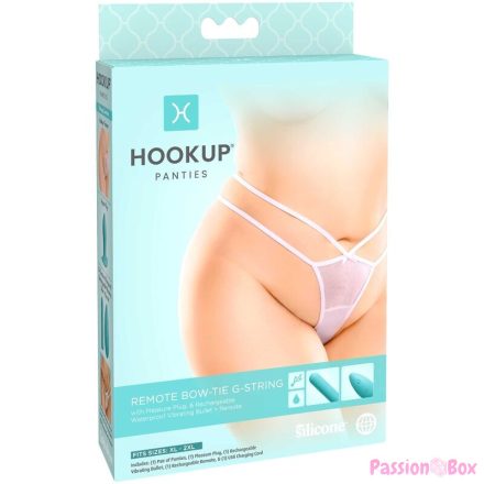 HOOK UP PANTIES - REMOTE BOW-TIE G-STRING SIZE XL/XXL