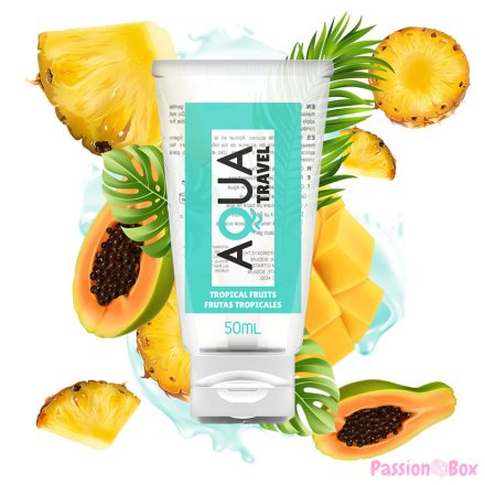 AQUA TRAVEL - FLAVOUR WATERBASED LUBRICANT TROPICAL FRUITS - 50 ML