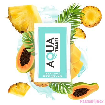 AQUA TRAVEL - TROPICAL FRUITS FLAVOUR WATERBASED LUBRICANT 6 ML