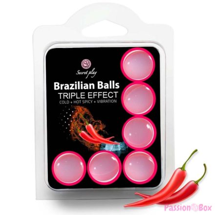 SECRETPLAY - SET 6 BRAZILIAN BALLS TRIPLE EFFECT