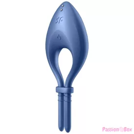 SATISFYER - BULLSEYE RING VIBRATOR APP BLUE