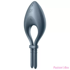 SATISFYER - BULLSEYE RING VIBRATOR APP GREY