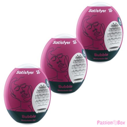 SATISFYER - 3 MASTURBATOR EGGS BUBBLE