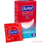 DUREX - SENSITIVE XL CONDOMS EXTRA LARGUE 10 UNITS