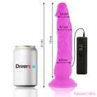 DIVERSIA - FLEXIBLE VIBRATING DILDO PURPLE 21 CM -O- 4.9 CM