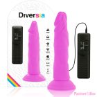 DIVERSIA - FLEXIBLE VIBRATING DILDO PURPLE 23 CM -O- 4.3 CM