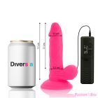 DIVERSIA - FLEXIBLE VIBRATING DILDO PINK 17 CM -O- 3.3 CM