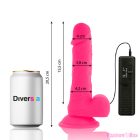 DIVERSIA - FLEXIBLE VIBRATING DILDO PINK 20.5 CM -O- 4.2 CM