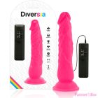 DIVERSIA - FLEXIBLE VIBRATING DILDO PINK 21 CM -O- 4.9 CM