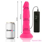 DIVERSIA - FLEXIBLE VIBRATING DILDO PINK 23 CM -O- 4.3 CM