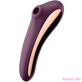 SATISFYER - DUAL KISS AIR PULSE VIBRATOR WINE RED