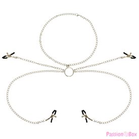 OHMAMA FETISH 4 NIPPLE CLAMPS WITH CHAIN NECKLACE