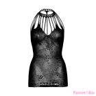 LEG AVENUE - LACE MINI DRESS WITH CUT-OUTS ONE SIZE - BLACK