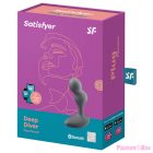 SATISFYER - DEEP DIVER VIBRATING PLUG APP GREY