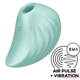   SATISFYER - PEARL DIVER AIR PULSE STIMULATOR & VIBRATOR GREEN