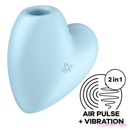 SATISFYER - CUTIE HEART AIR PULSE STIMULATOR & VIBRATOR BLUE