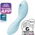 SATISFYER - CURVY TRINITY 5 AIR PULSE STIMULATOR & VIBRATOR APP BLUE