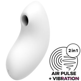   SATISFYER - VULVA LOVER 2 AIR PULSE STIMULATOR & VIBRATOR WHITE