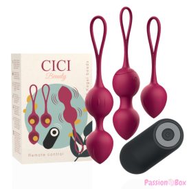  CICI BEAUTY - PREMIUM SILICONE 3 VIBRATING KEGEL BEADS REMOTE CONTROL