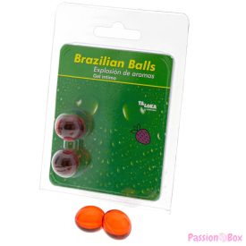 TALOKA - 2 BRAZILIAN BALLS STRAWBERRY INTIMATE GEL