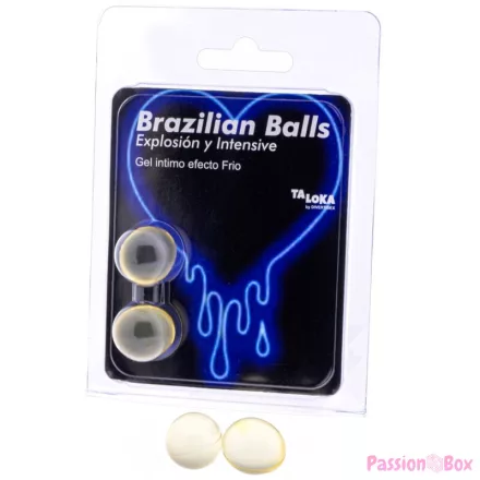 TALOKA - 2 BRAZILIAN BALLS COLD & VIBRATION EFFECT EXCITING GEL