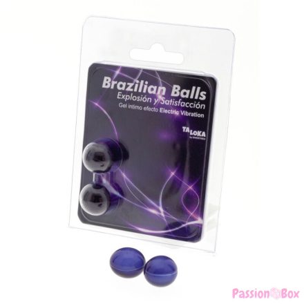 TALOKA - 2 BRAZILIAN BALLS ELECTRIC VIBRATING EFFECT EXCITING GEL