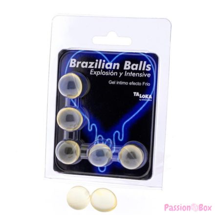 TALOKA - 5 BRAZILIAN BALLS COLD & VIBRATION EFFECT EXCITING GEL