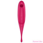 SATISFYER - TWIRLING PRO AIR PULSE STIMULATOR & VIBRATOR RED