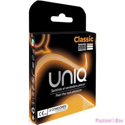 UNIQ - CLASSIC LATEX FREE CONDOMS 3 UNITS