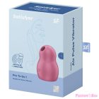 SATISFYER - PRO TO GO 1 DOUBLE AIR PULSE STIMULATOR & VIBRATOR RED