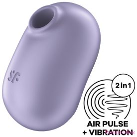   SATISFYER - PRO TO GO 2 DOUBLE AIR PULSE STIMULATOR & VIBRATOR VIOLET
