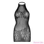 LEG AVENUE - RHINESTONE HALTER MINI DRESS ONE SIZE - BLACK