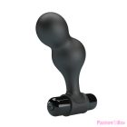 MR PLAY - BLACK SILICONE VIBRATOR ANAL PLUG