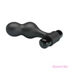 MR PLAY - BLACK SILICONE VIBRATOR ANAL PLUG