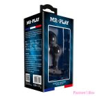 MR PLAY - BLACK SILICONE VIBRATOR ANAL PLUG