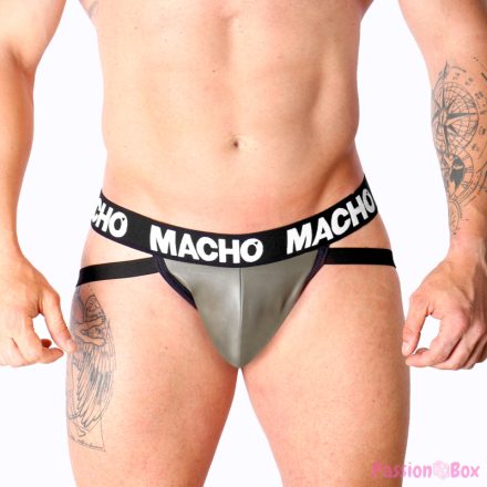 MACHO - MX27GR LEATHER JOCK GRAY BEIGE XL