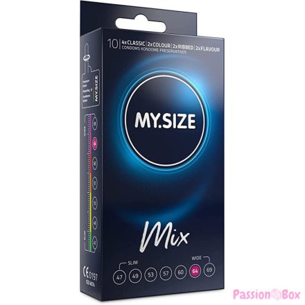 MY SIZE - MIX CONDOMS 64 MM 10 UNITS