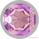 INTENSE - ALUMINUM METAL ANAL PLUG WITH VIOLET CRYSTAL SIZE L