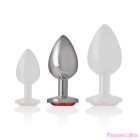 INTENSE - METAL ANAL PLUG WITH RED CRYSTAL SIZE M
