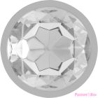 INTENSE - ALUMINUM METAL ANAL PLUG WITH SILVER CRYSTAL SIZE L