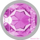 INTENSE - ALUMINUM METAL ANAL PLUG WITH PINK CRYSTAL SIZE L